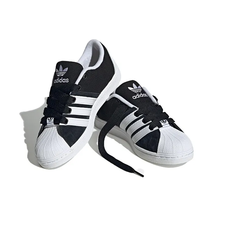 Adidas Sst Supermodified Black White-2