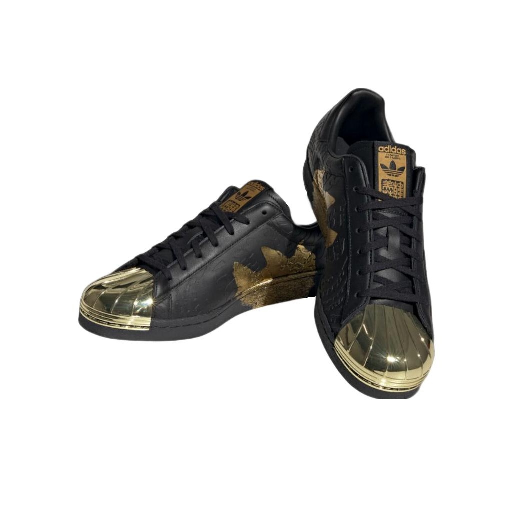 Adidas superstar 80s black gold hotsell