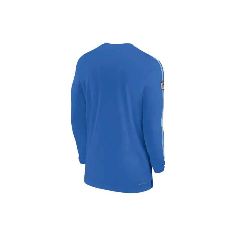 Nike Detroit Lions Sideline Coach Men's Nike Dri FIT Nfl Long Sleeve Top-1