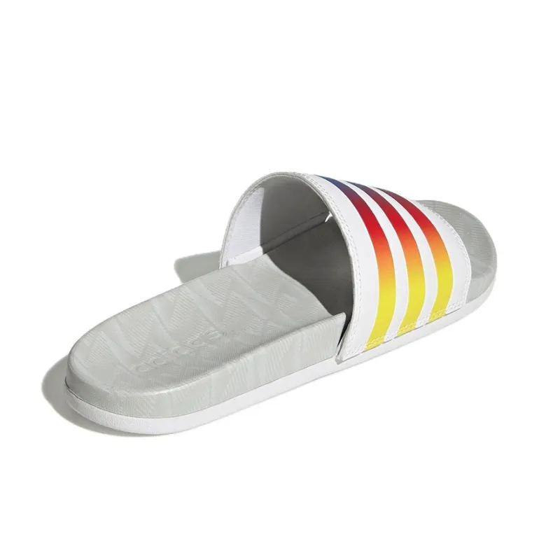 Adidas Adilette Comfort Slides Sports Slippers Unisex Gray Yellow Red-3