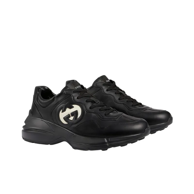 GUCCI Rhyton 'Interlocking G Black Ivory'-1