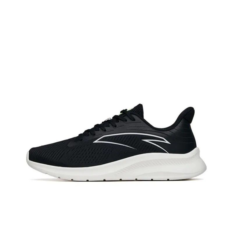 Anta Cushioned Anti-Slip Wear-Resistant Breathable Lightweight Low-Top Running Shoes Men's Black-0