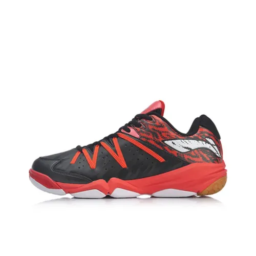 LINING Dovega Badminton Shoes Unisex Low-Top Black/Red