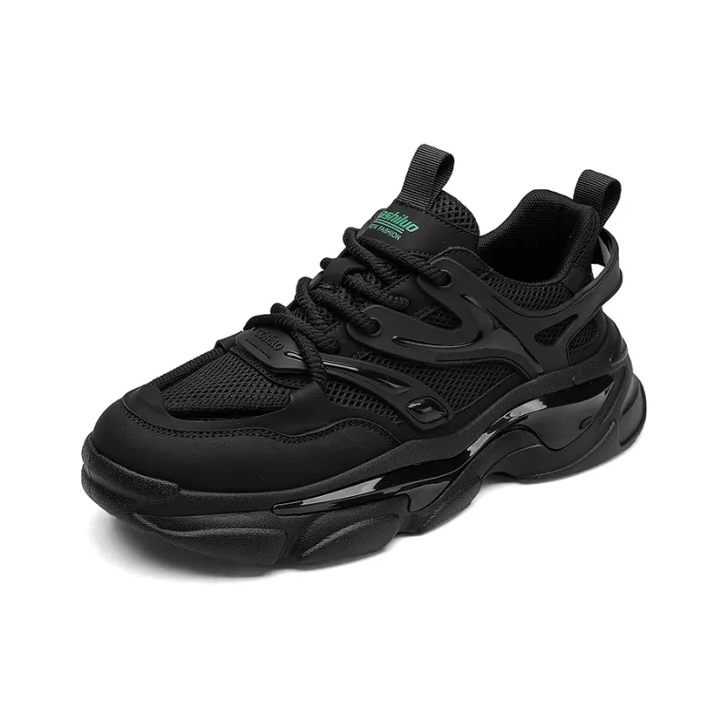 ABCIU Abrasion Resistant Breathable Height Increasing Low Top Chunky Sneakers Unisex-1