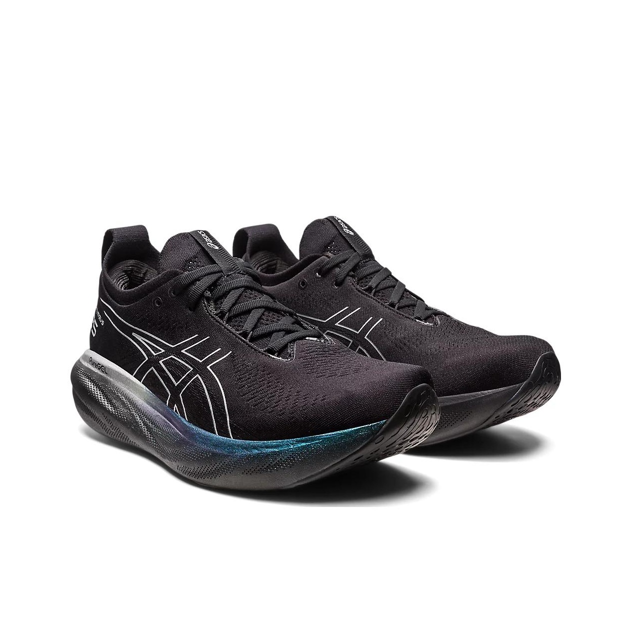Asics Gel Nimbus 25 Platinum 'Black Pure Silver' - POIZON