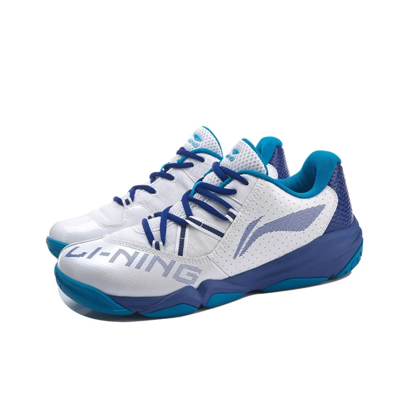 LiNing Dovega Wear Resistant Slip Resistant Lightweight Low Top Running Shoes Unisex White Blue-2