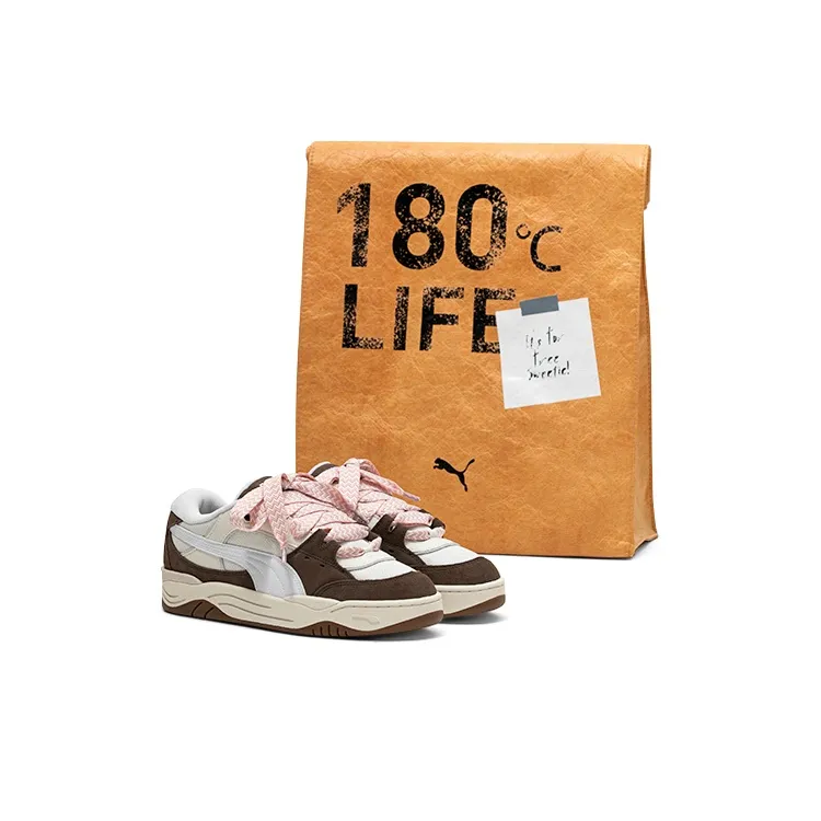 PUMA Bari Mule 180 Tan Anti Slip Wear Resistant Low Top Skateboard Shoes Unisex Brown Special Packaging-5