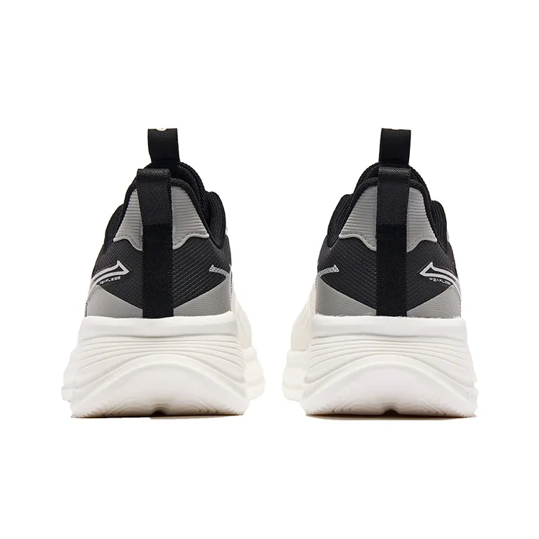 Erke Shuttle 2.0 Cushioning, Wear Resistant Low Top Casual Running Shoes Men's White Gray-3