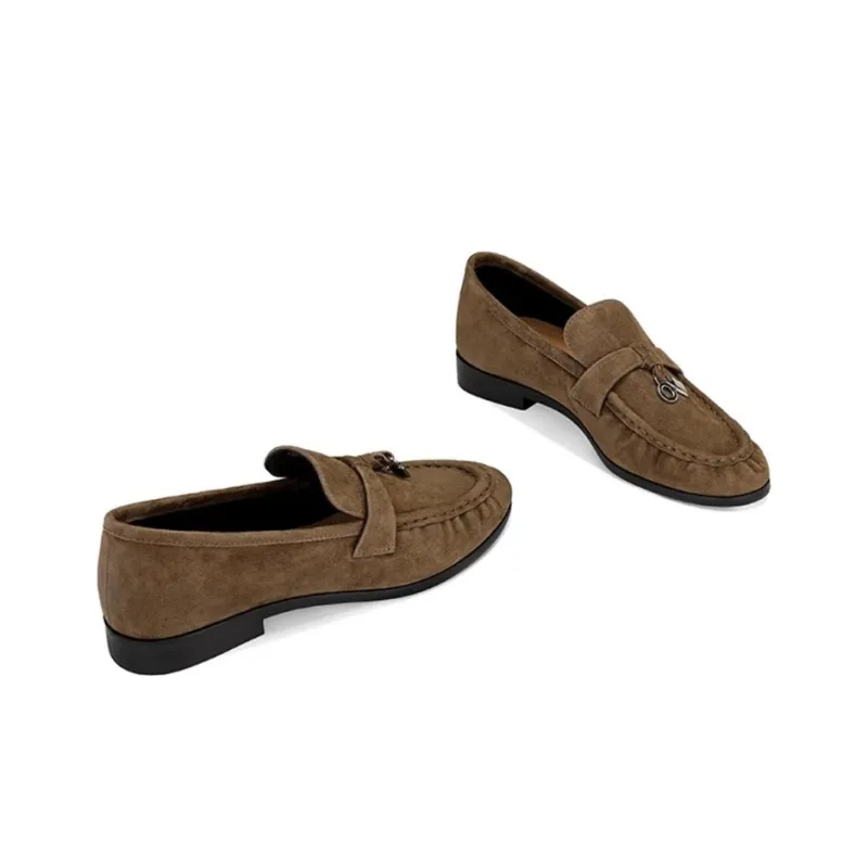 JESSICA SOPHIA British Loafers Casual Single Shoes 2cm Women's Black-3