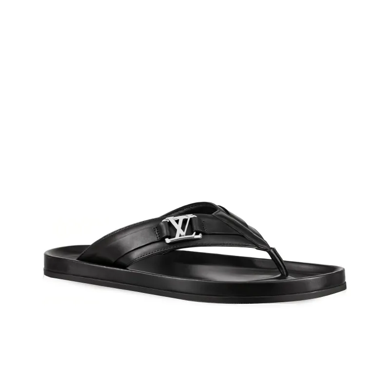 LOUIS VUITTON Mirabeau Odor Resistant Flip Flops Men's Black-1