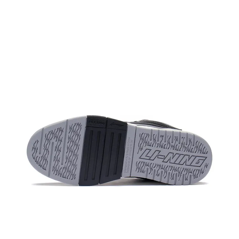 LiNing Wave Pro Panda Anti Slip And Wear Resistant Lightweight Low Top Skateboard Shoes Women's Black White-2