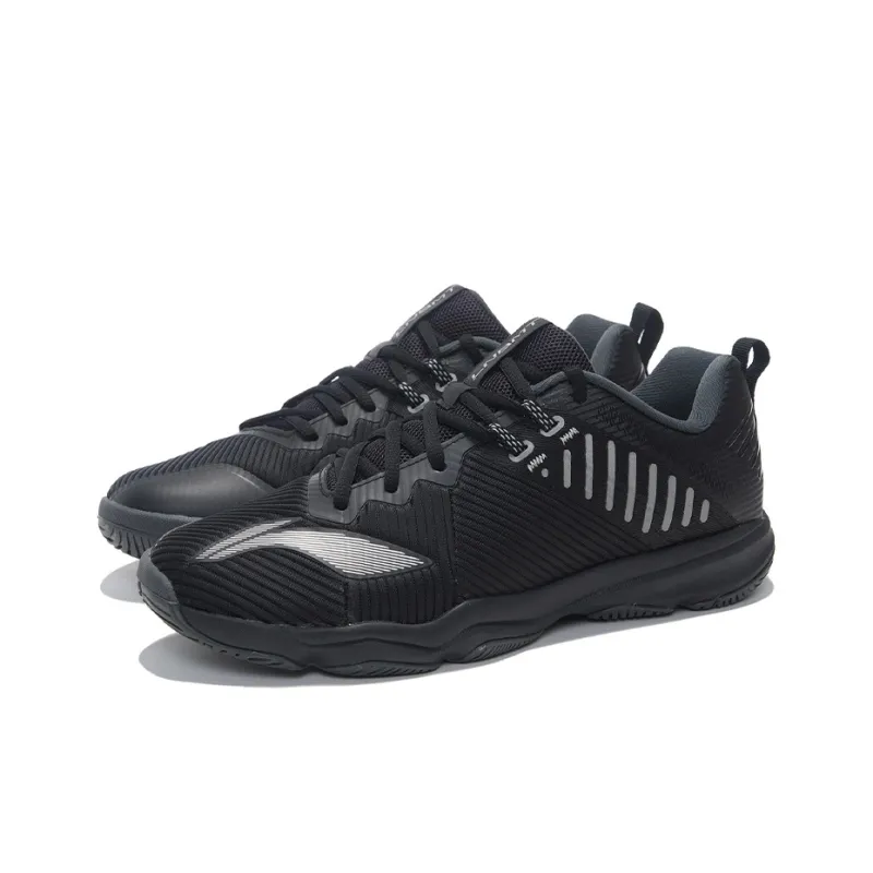 LiNing Chameleon TD Cushioned Slip Resistant Abrasion Resistant Low Top Badminton Shoes Men's Black-2