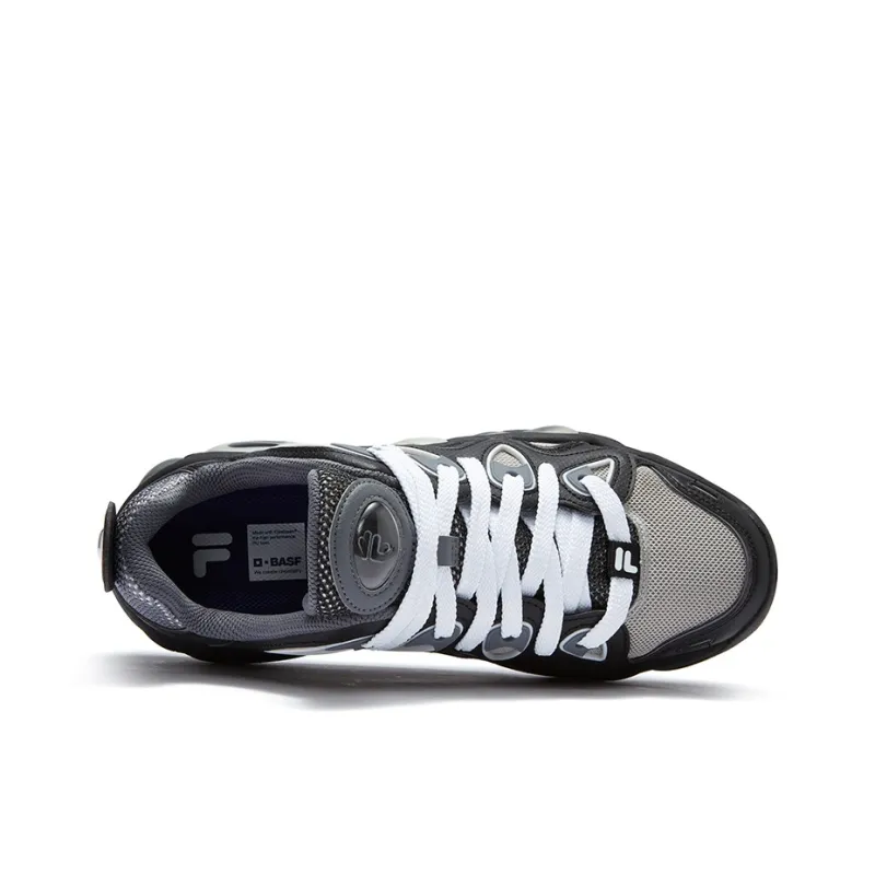 FILA FUSION VERTICAL Slip-Resistant Cushioning Low-Top Basketball Shoes Men's Silver Gray Black-2