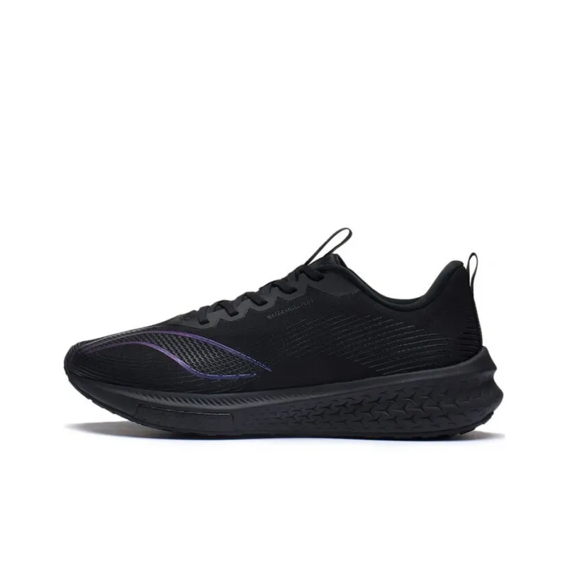 LiNing Red Hare 5 Pro Abrasion Resistant Breathable Low Top Running Shoes Black-0