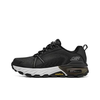 Skechers Max Protect Anti Slip And Wear Resistant Rebound Low Top Casual Shoes Men's Black