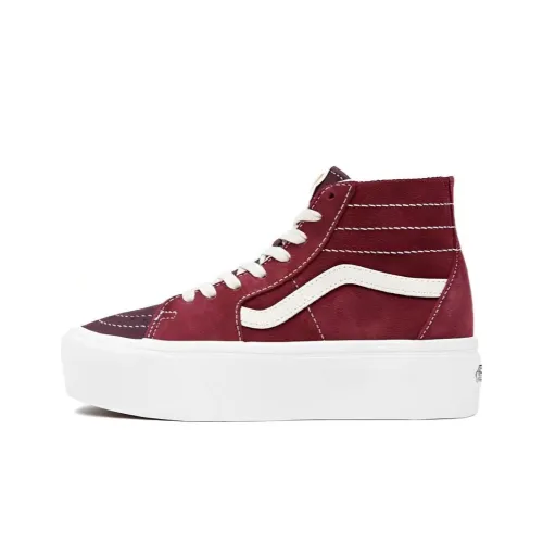 Vans Sk8 -Hi Tapered Stackform 'Varsity Suede - Tawny Port'