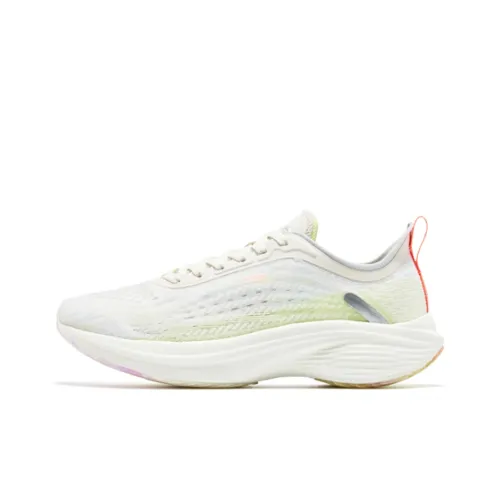 Erke Strange Bullet 3.0 Running Shoes Women's Low-Top Ivory White/Sprout Green