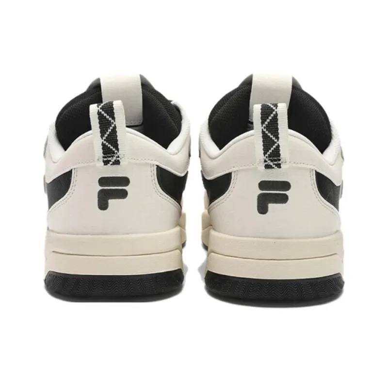 FILA FUSION Nollie Anti Slip Wear Resistant Low Top Skateboard Shoes Men's Ecru-3
