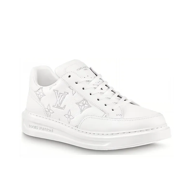LOUIS VUITTON Beverly Hills Sneakers 'White With Outline Monogram'-1