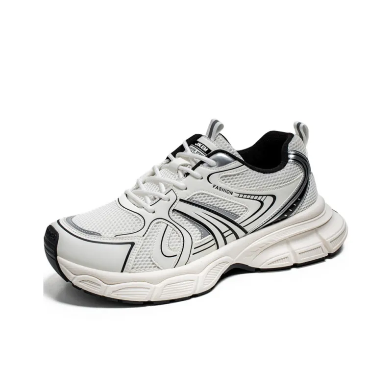 JKEM Anti-Slip Wear-Resistant Low-Top Chunky Sneakers Men's-6