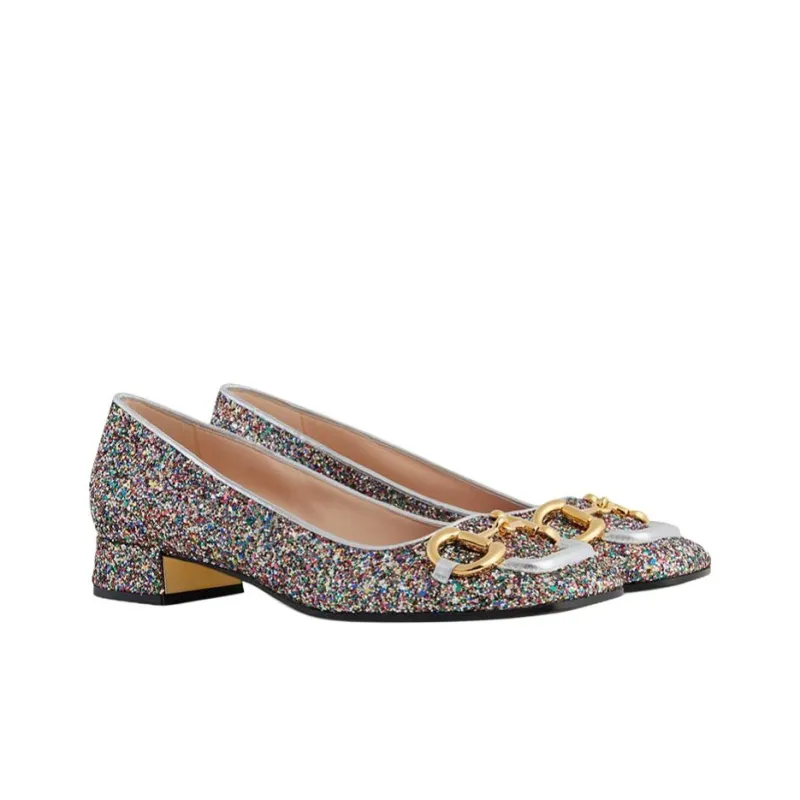 GUCCI Lovelight Mid Low Heel Shoes Women's Multicolor-1