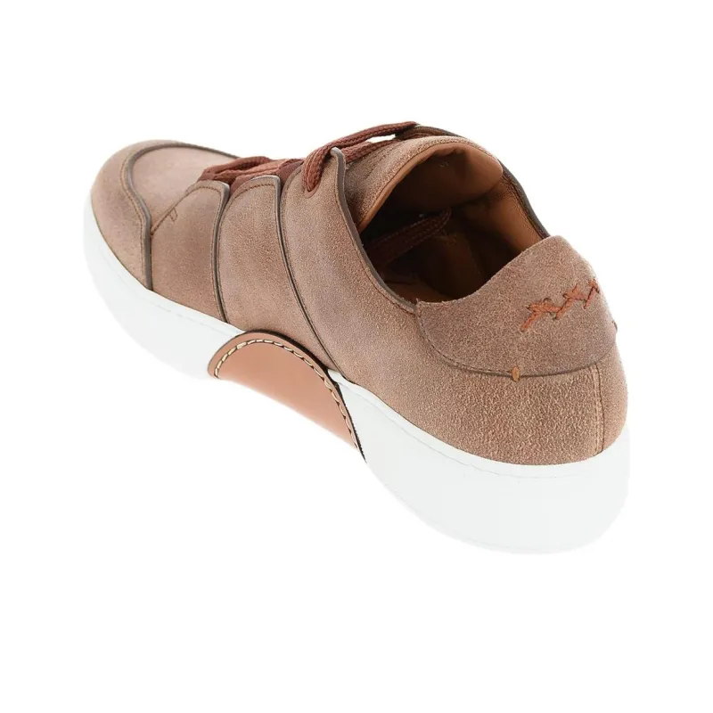 Zegna Tiziano Stylish Skateboarding Shoes Men's Brown-3