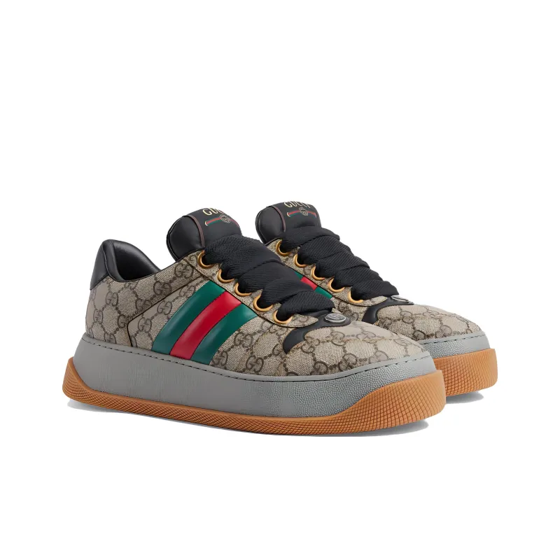 GUCCI Screener Sneaker 'GG Monogram Beige Ebony'-2