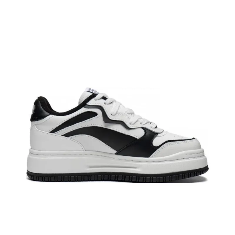 LiNing Future C1 Abrasion Resistant Breathable Low Top Skateboard Shoes Women's White Black-1