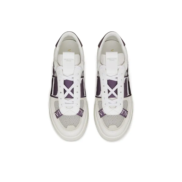 Valentino VL7N Low Top Stylish Skateboarding Shoes Men's White Purple-3
