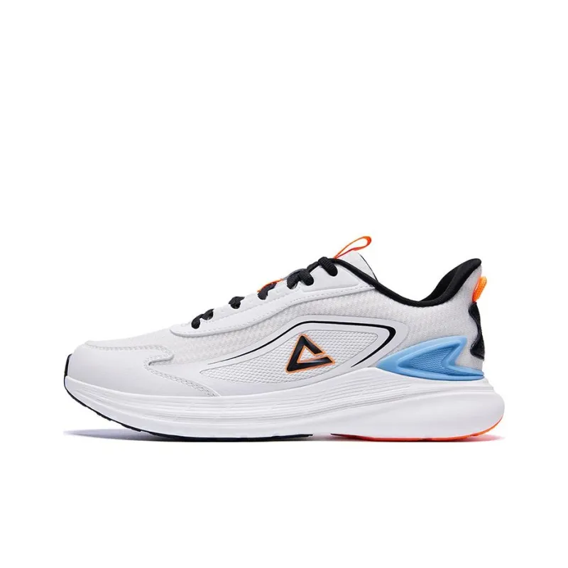 PEAK Blast Wear Resistant Slip Resistant Breathable Lightweight Low Top Running Shoes Men's White-0