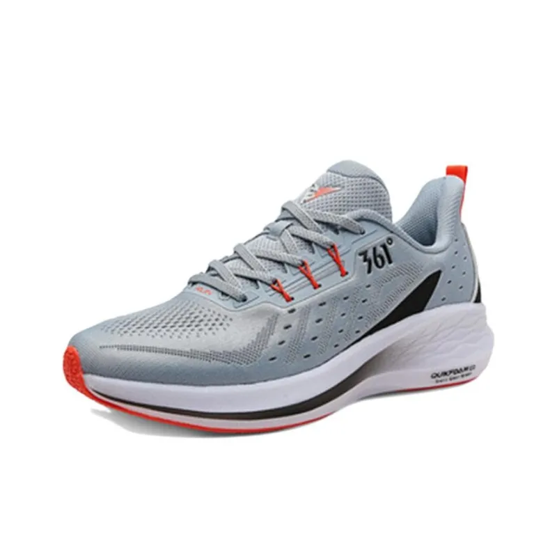 361° Shock Absorbers With Slip Resistant And Abrasion Resistant Properties Low Top Running Shoes Men's Mist Blue Black-2