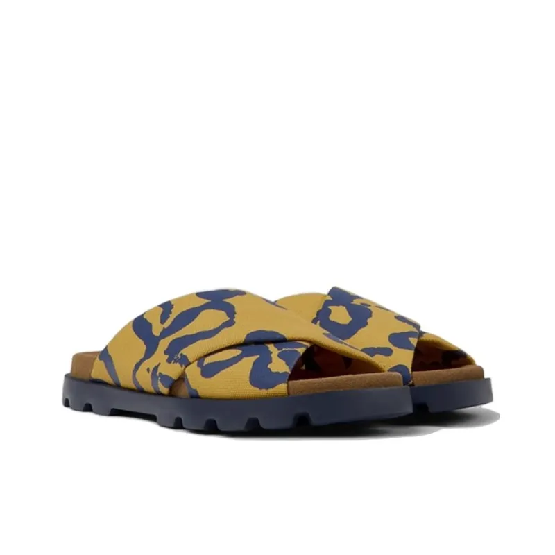 CAMPER Brutus Printed Crossover Strap Sandals-3