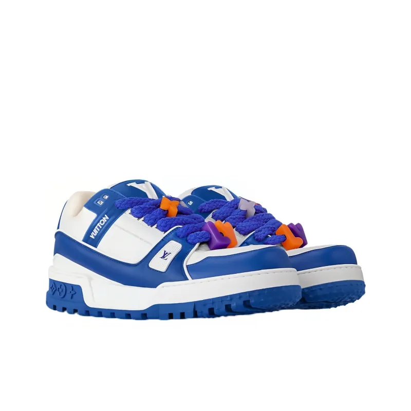 LOUIS VUITTON Lv Trainer Maxi Sneakers 'Blue'-2