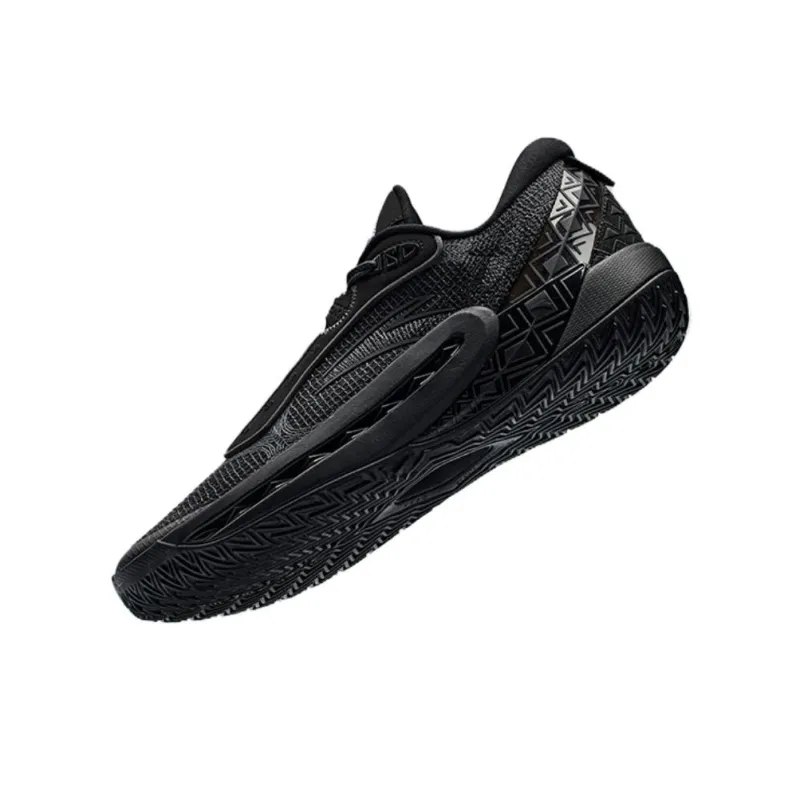 Anta Tide 6 Anti Slip Wear Resistant Mid Top Basketball Shoes Men's Black-1