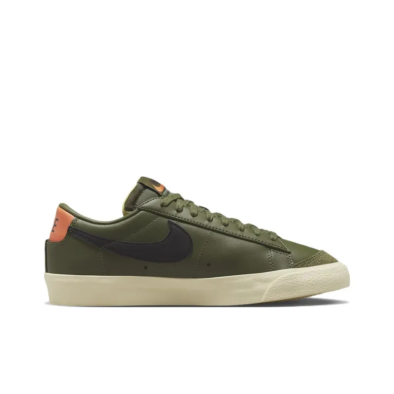 Nike Blazer Low 77 Medium Olive Orange Trans Women's-1