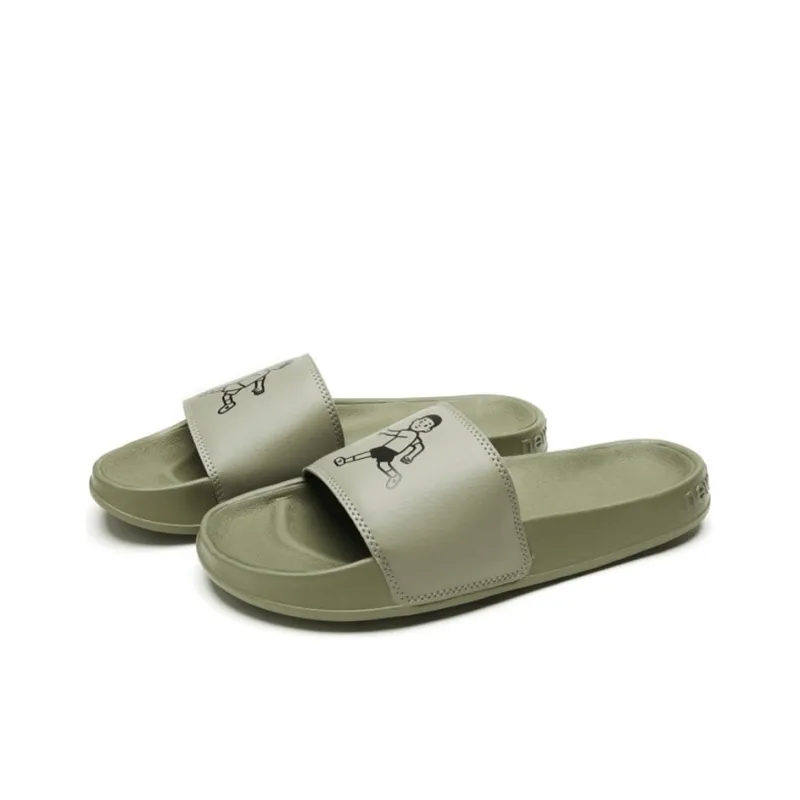 New Balance X Noritake Slippers Dark Green-2