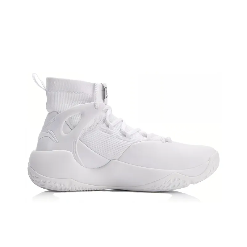 LiNing SONIC 6 V2 Cushioning Slip Resistant Coverage High Top Basketball Shoes Men's White-1