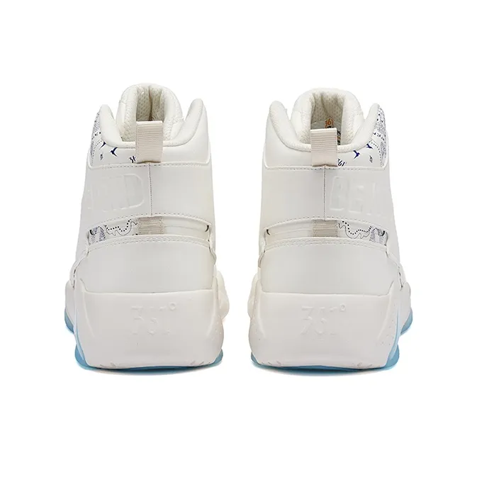 361° Xingran High-Top Skateboard Shoes Men's Feather White-3