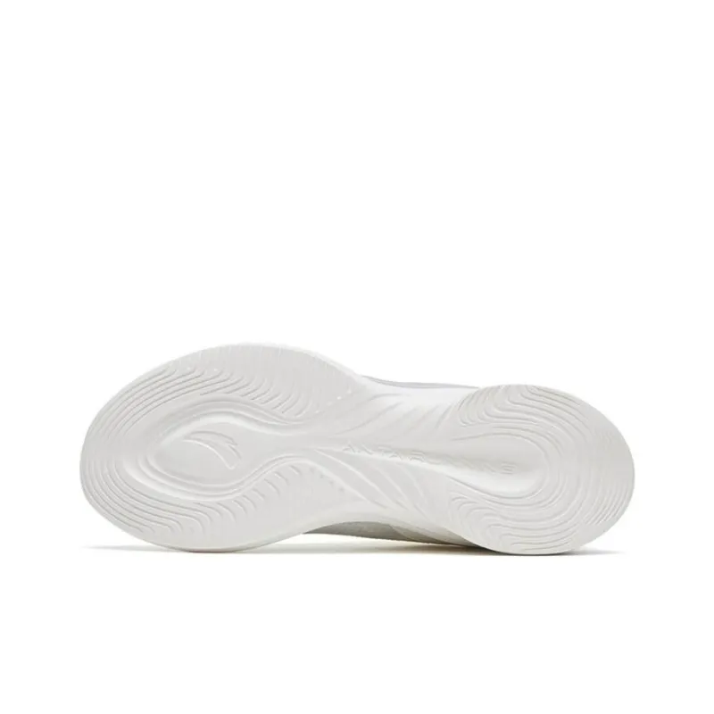 Anta City Cushioned Slip-Resistant Abrasion-Resistant Low-Top Running Shoes Men's White Green-4
