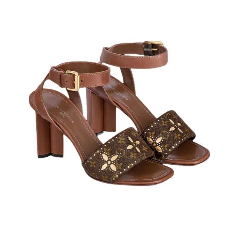 LOUIS VUITTON Silhouette Stylish Sandal Women's Umber-3