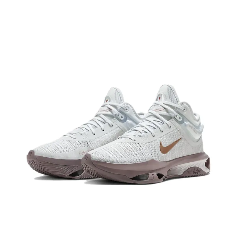 Nike Air Zoom G.T. Jump 2 Mid Top Basketball Shoes Men's White Gray Asian Version-2