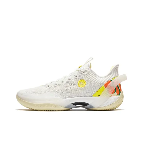 ANTA Three-point Rain1.0 Basketball Shoes Men Low-Top Yellow