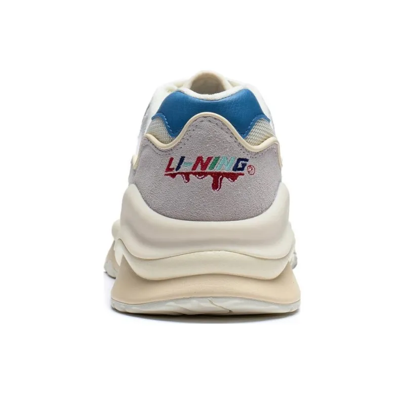 LiNing 001 Mountain Sea Anti Slip Wear Resistant Low Top Casual Shoes Men's Ecru Light Cream Yellow-4