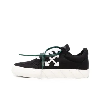 OFF WHITE Vulc Low Canvas Black White Sole Women's