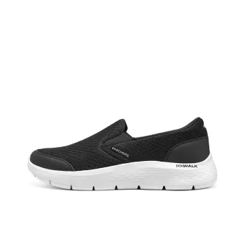 Skechers Go Walk Fle Request Slip Resistant Low Top Casual Shoes Men's Black White