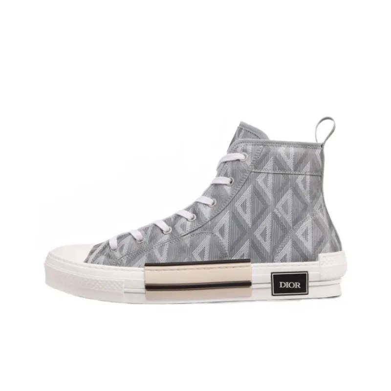 DIOR B23 High Top Gray Cd Diamond-0