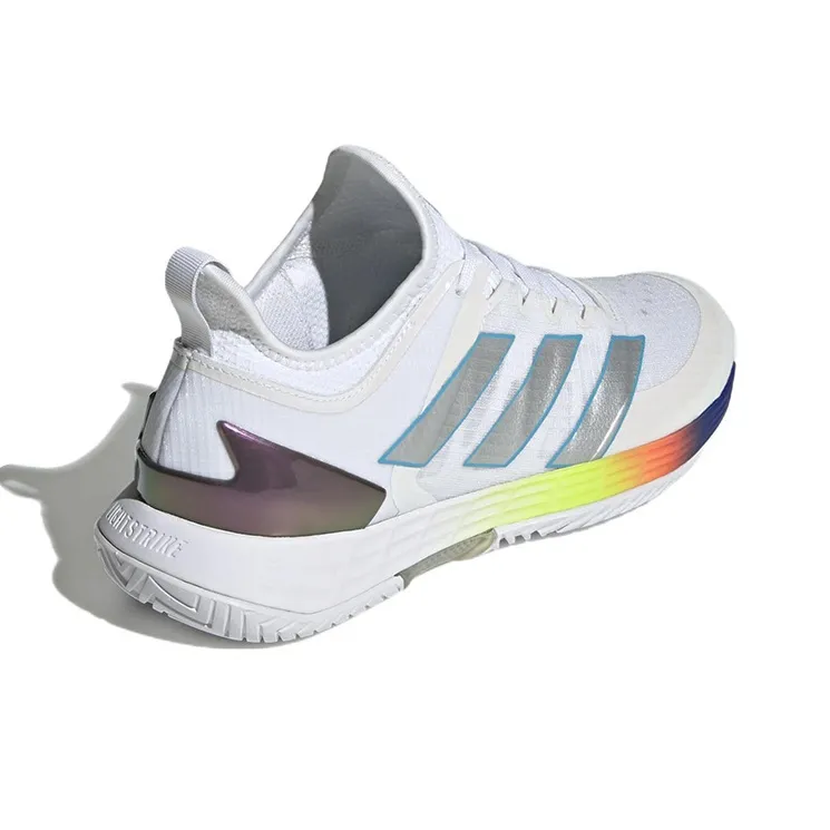 Adidas Adizero Ubersonic 4 Cloud White Silver Metallic Bright Cyan Women's-3