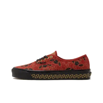 Size? Vans Authentic Haunted Hotel Anti Slip Wear Resistant Low Top Skateboard Shoes Unisex Black Red