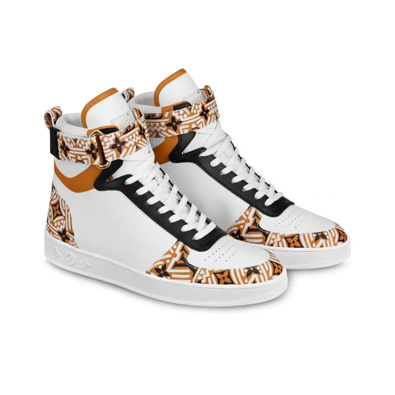 LOUIS VUITTON Lv Crafty Boombox High Top Sports Boots White/Brown Women's-2