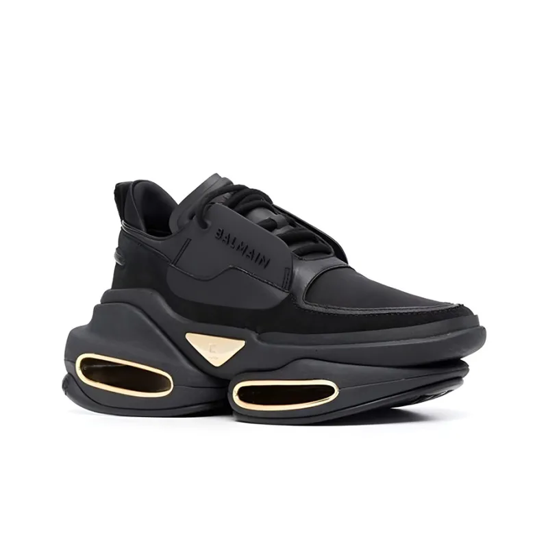 BALMAIN B-Bold Low Black Gold Women's-1